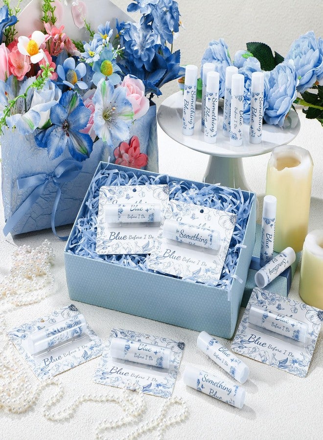 Siifert 48 Pcs Something Blue Before I Do Gifts for Guests Something Blue Lip Balm Floral Wedding Party Favors Bridal Shower Travel Size Lip Balm Party Supplies for Bridesmaid Bachelorette Souvenirs - Image 4